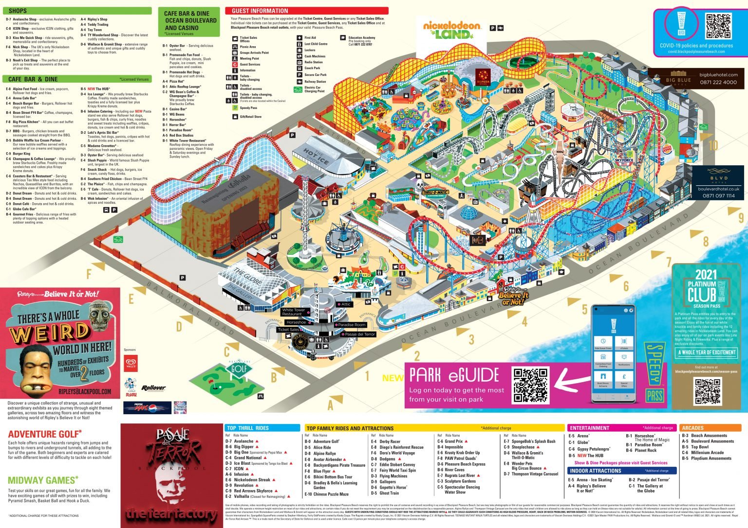 Park Map - Pleasure Beach Resort